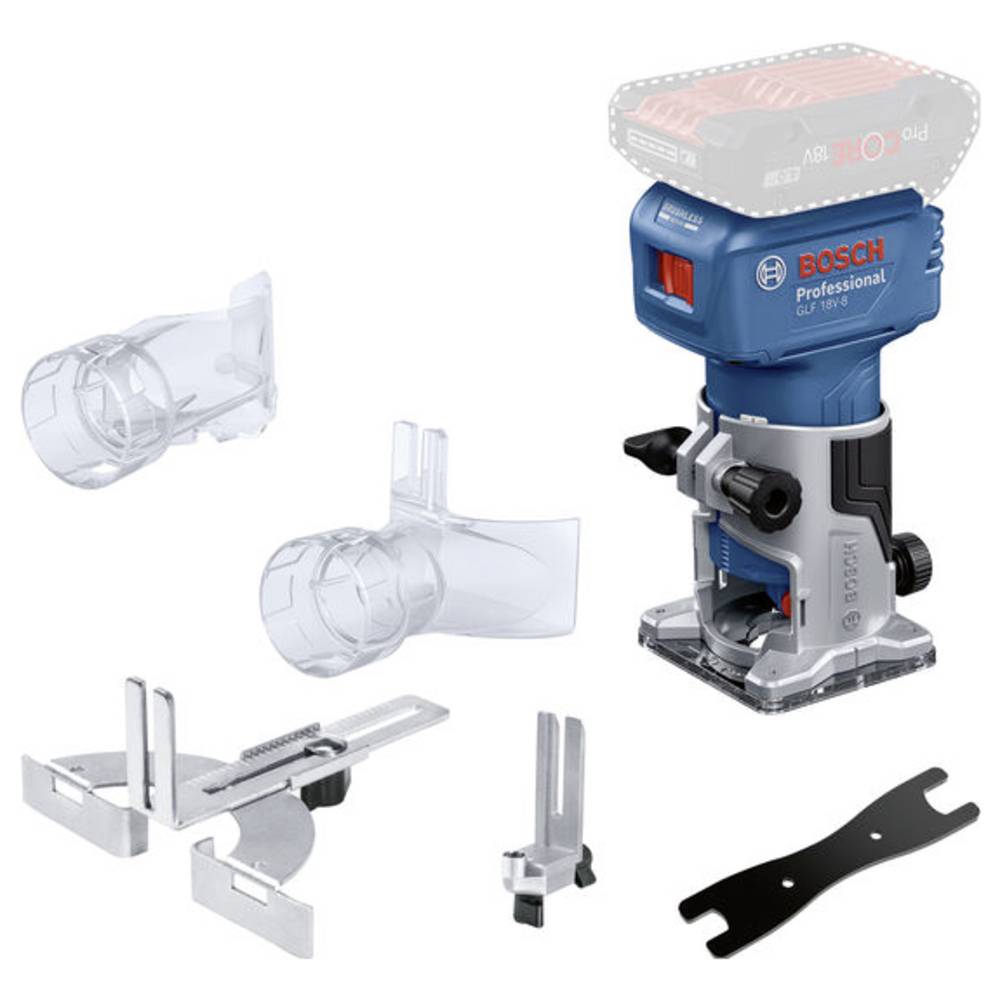 Bosch Akku-Kantenfräse /-Laminatschneider GLF 18V-8 Professional solo, 18Volt, Oberfräse