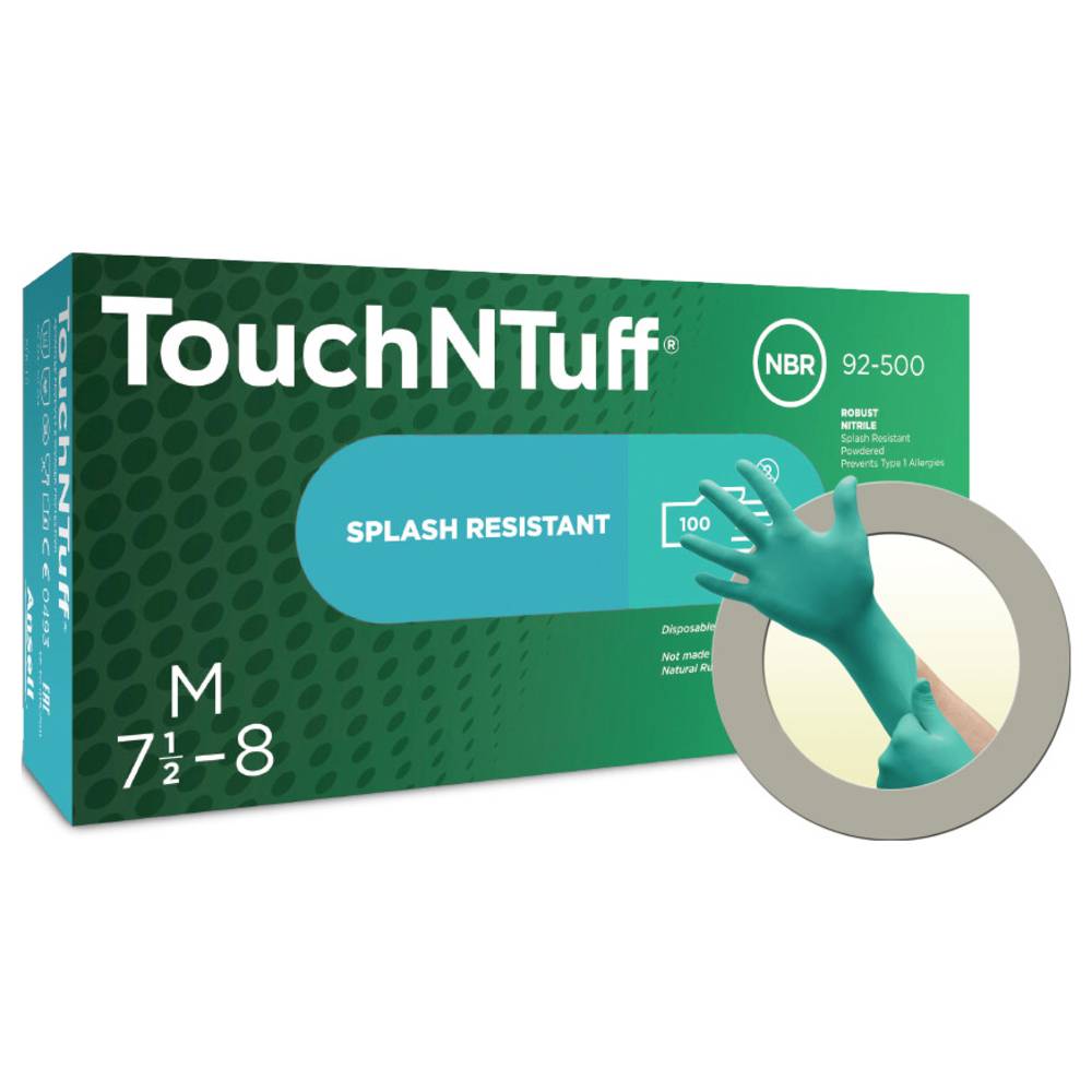 Ansell TouchNTuff 92500090 Wegwerphandschoen 100 stuk(s) Nitril Maat (handschoen): L, 8.5, 9 EN 21420:2020