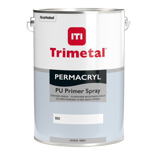 Trimetal Permacryl Pu Primer Spray 2,5 Ltr Wit