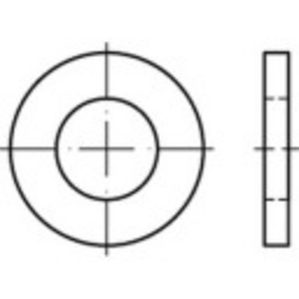 TOOLCRAFT Onderlegring 80 mm 110 mm Staal 5 stuk(s)  TO-9978846