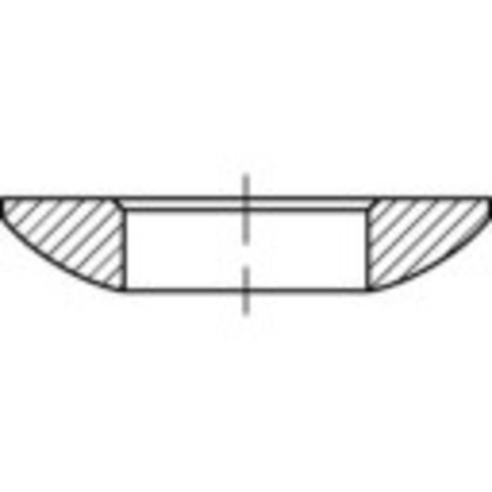 TOOLCRAFT Kogelschijven 37 mm 68 mm Staal Galvanisch verzinkt 10 stuk(s)  TO-9979098