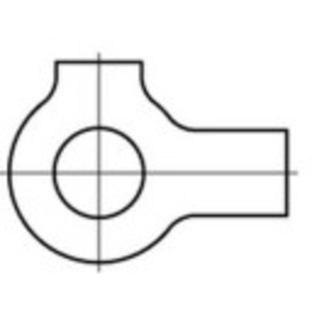 TOOLCRAFT Onderlegringen met 2 doeken 31 mm 56 mm RVS A4 10 stuk(s)  TO-9988722
