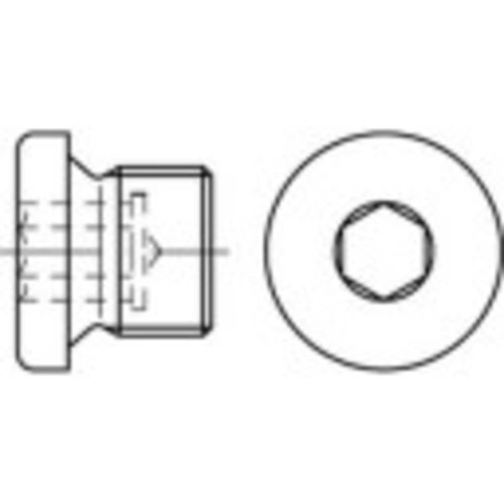 TOOLCRAFT TO-9975225 Sluitschroeven M64 Binnenzeskant (inbus) DIN 908 Staal 5 stuk(s)