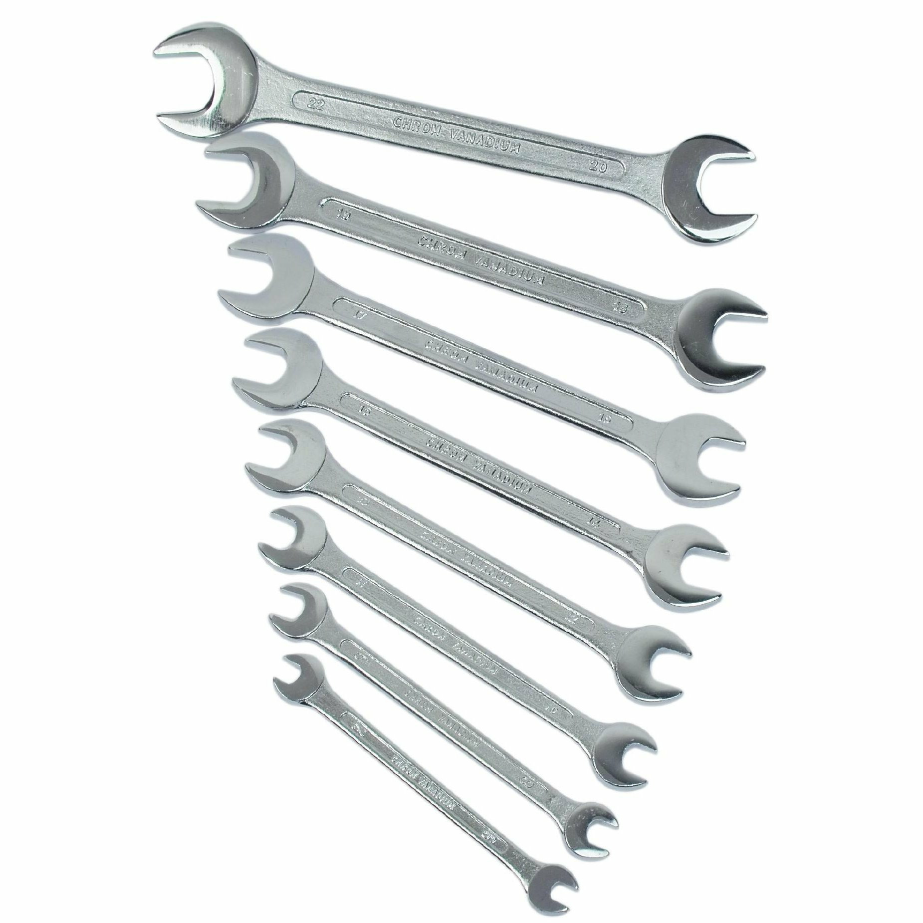 Bruder Mannesmann Steeksleutelset - 8-delig - vanadium staal - 6-22 mm - in kunststof etui -