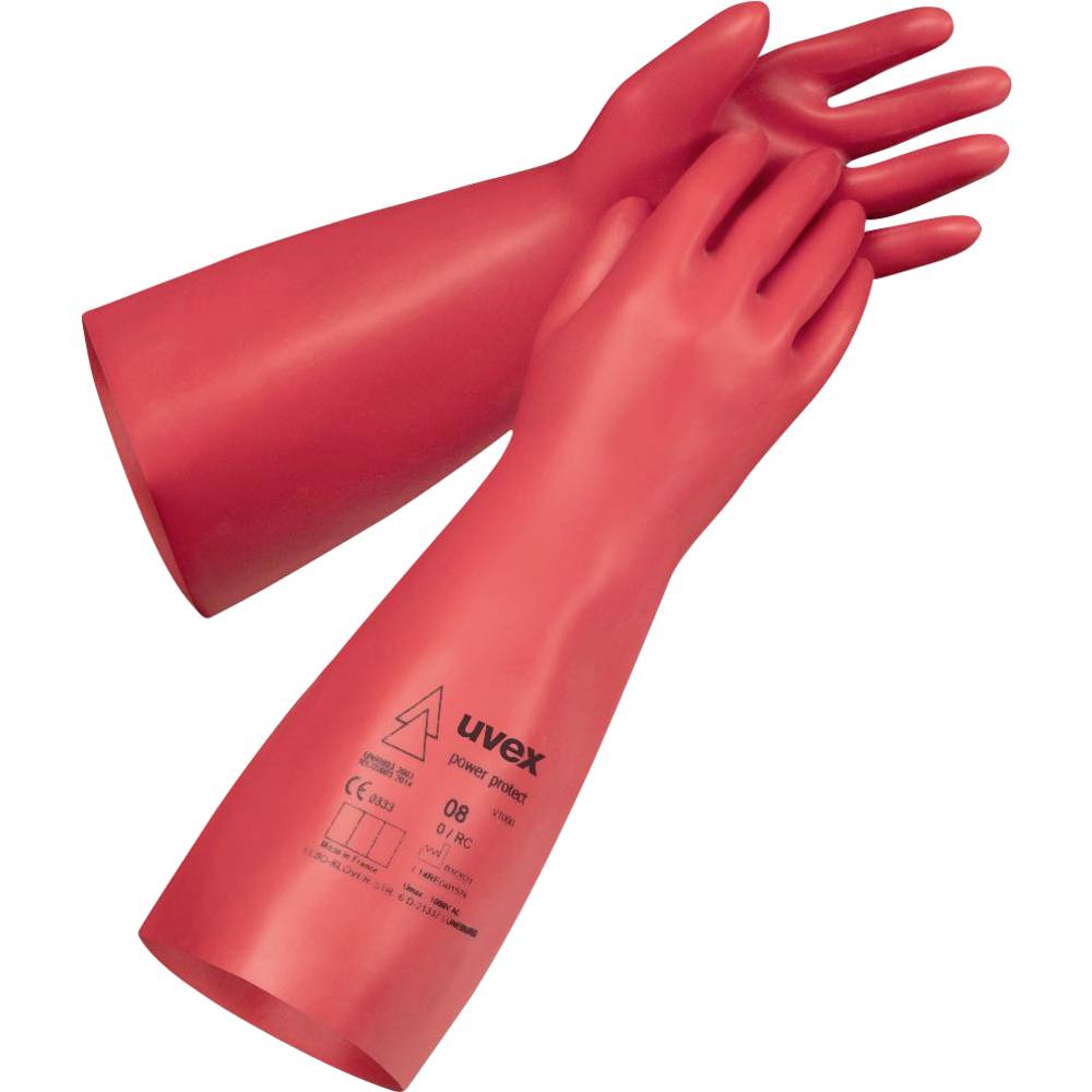 Uvex power protect V1000 6084008 Natuurlatex Elektricienhandschoen Maat (handschoen): 8 1 paar