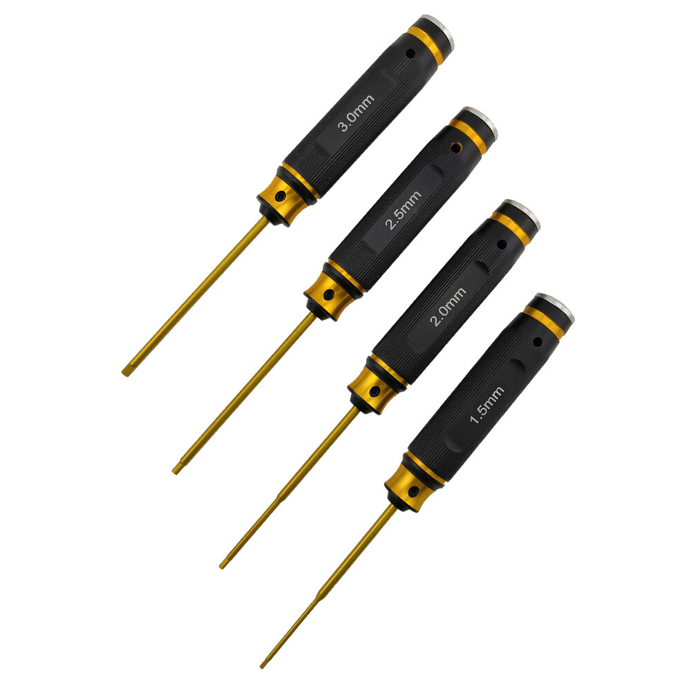 TRC TopRC - Hex Tool Set - Ti-Ni Coated - 1.5 / 2.0 / 2.5 / 3.0 Mm in opbergdoos