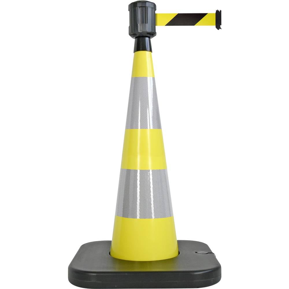VISO RCX102NJ Verkeerskegel PVC geel kegel voor vaste riem zwart/geel (Ø x h) 90 mm x 1000 mm