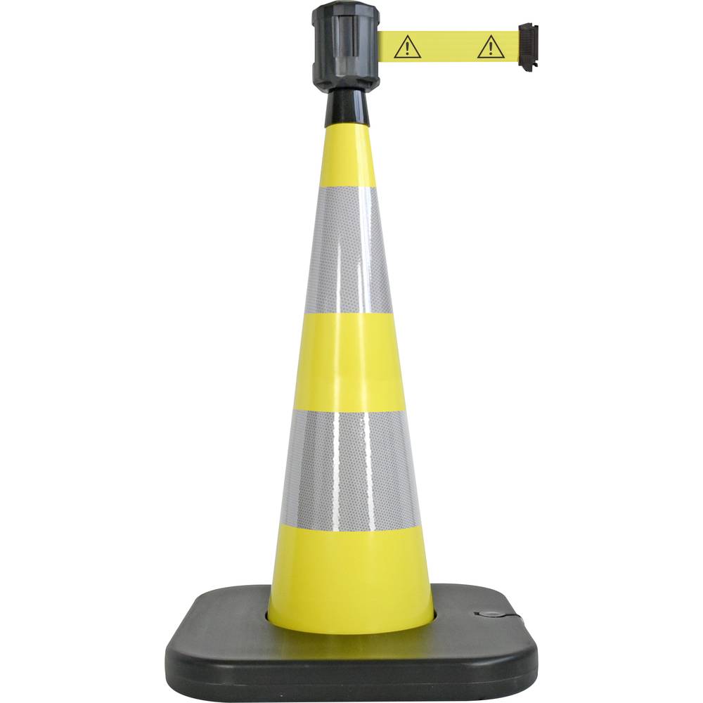 VISO RCX104DAN Verkeerskegel PVC Yellow kegel voor een stevige band GEVAAR (Ø x h) 90 mm x 1000 mm