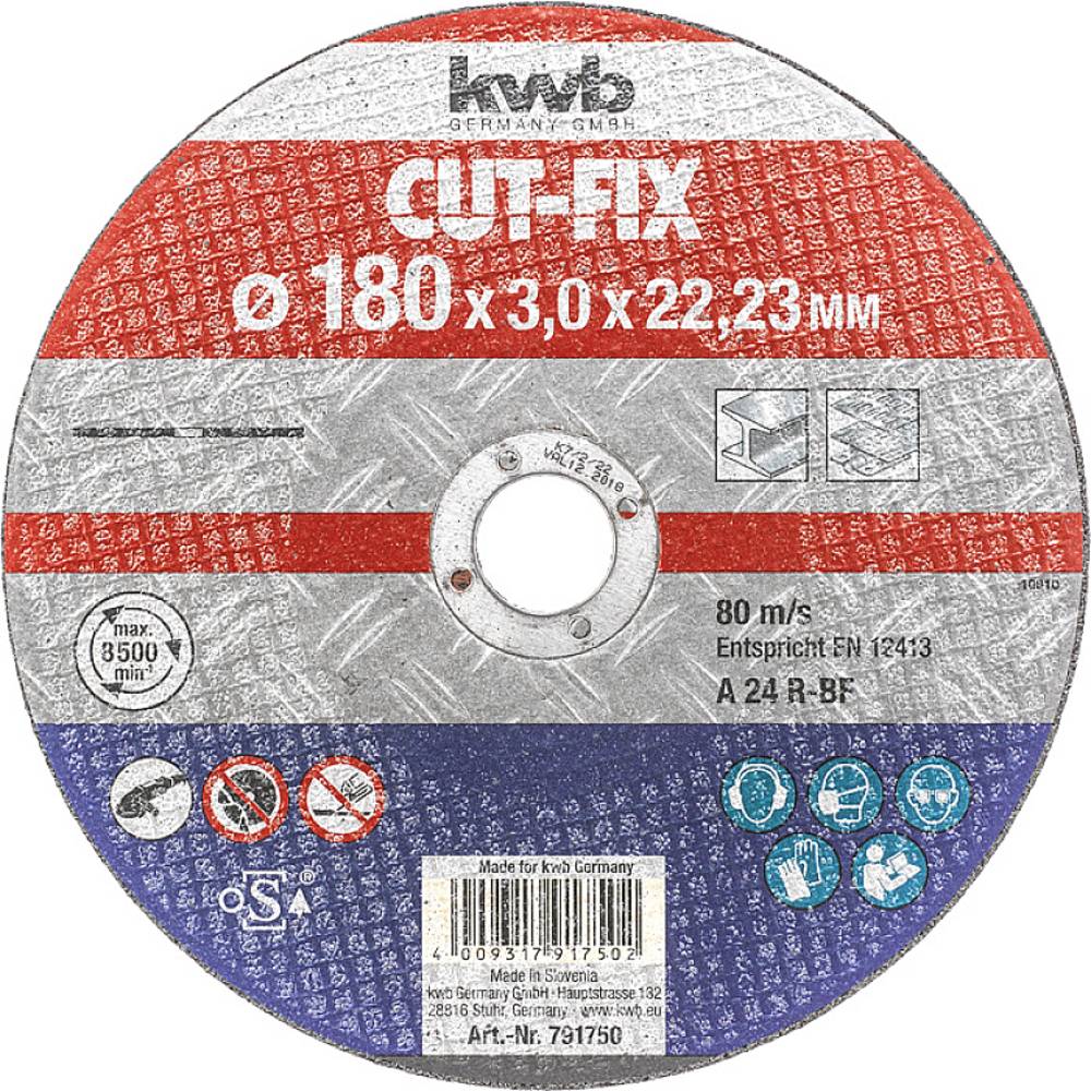 Kwb 791750 Doorslijpschijf recht 180 mm 1 stuk(s) Metaal