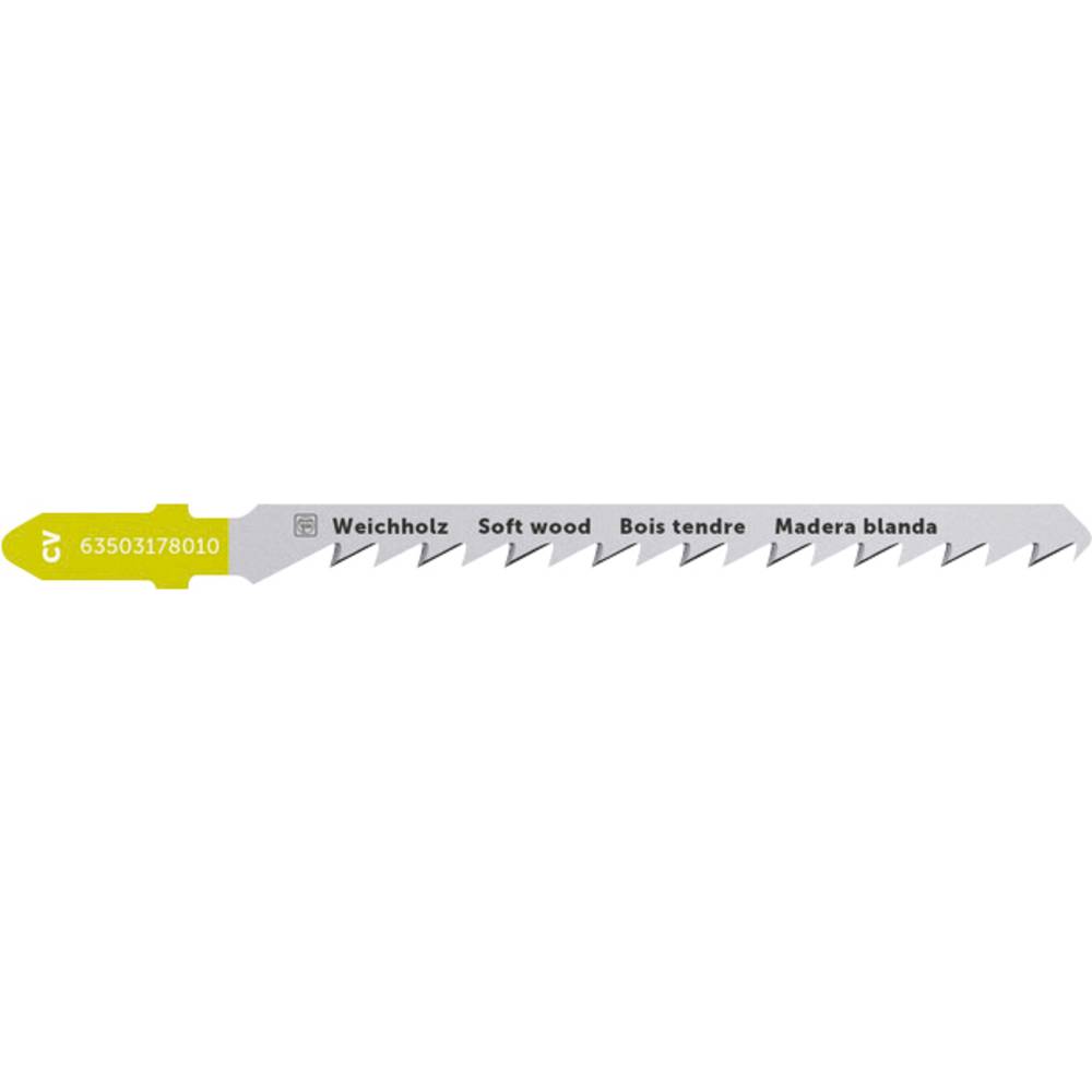 Fein 63503178010 Decoupeerzaagblad voor hout CV 75 T2.5/1.4 SW CC 5 stuk(s)