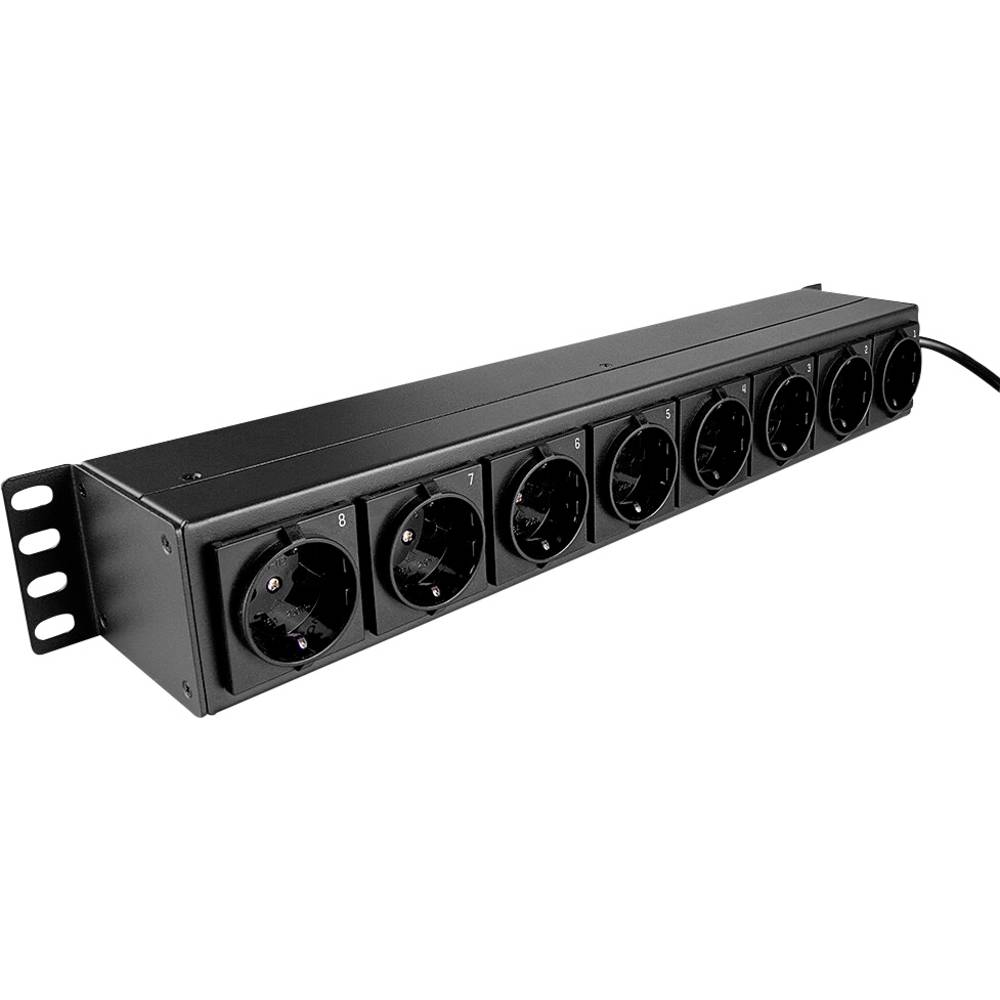 LINDY 73025 Stekkerdoos 19 inch Zwart Apparaatstekker C13/C14 1 stuk(s)