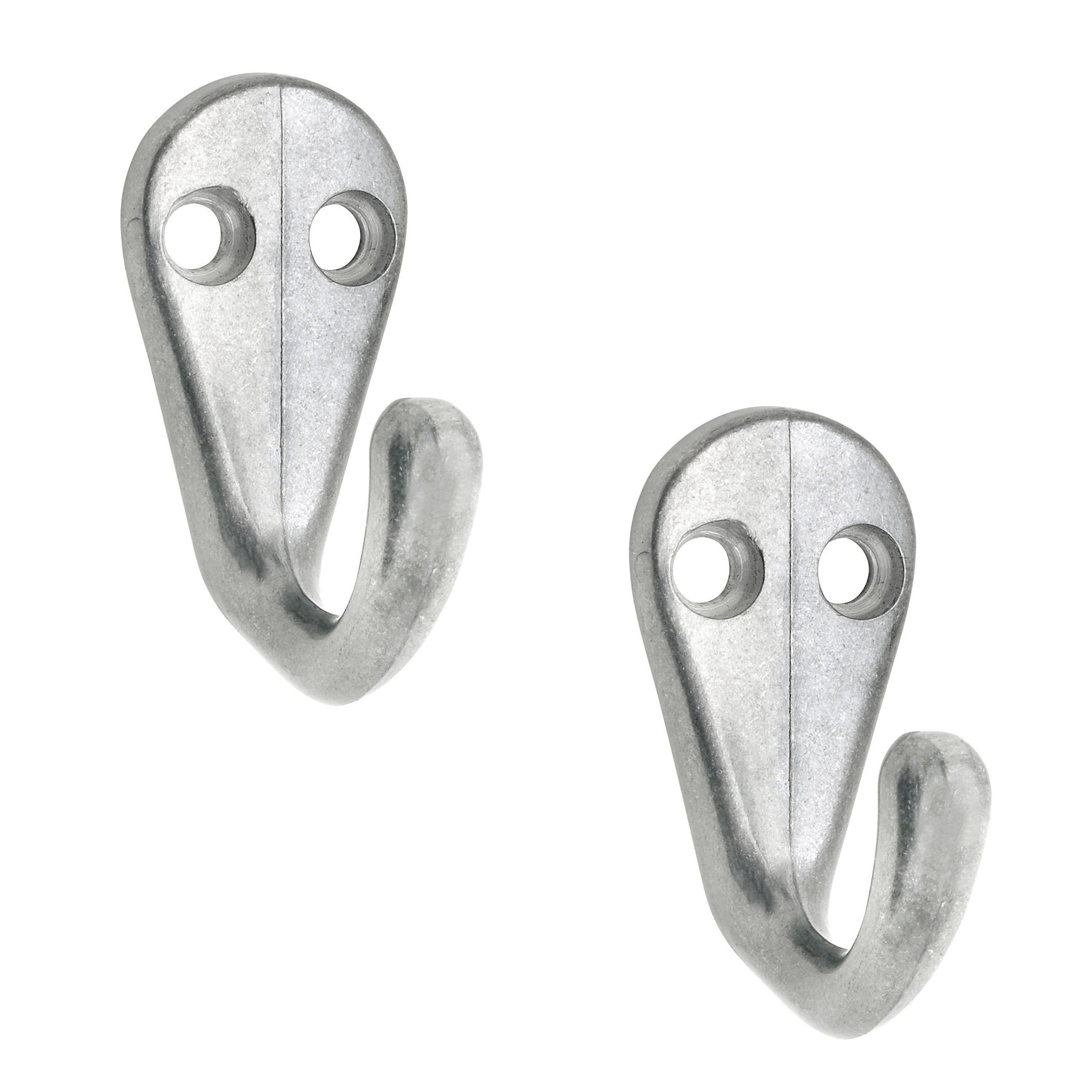 Merkloos 5x Luxe kapstokhaken / jashaken / kapstokhaakjes goudkleurig van hoogwaardig aluminium 3,3 x 4,1 cm -