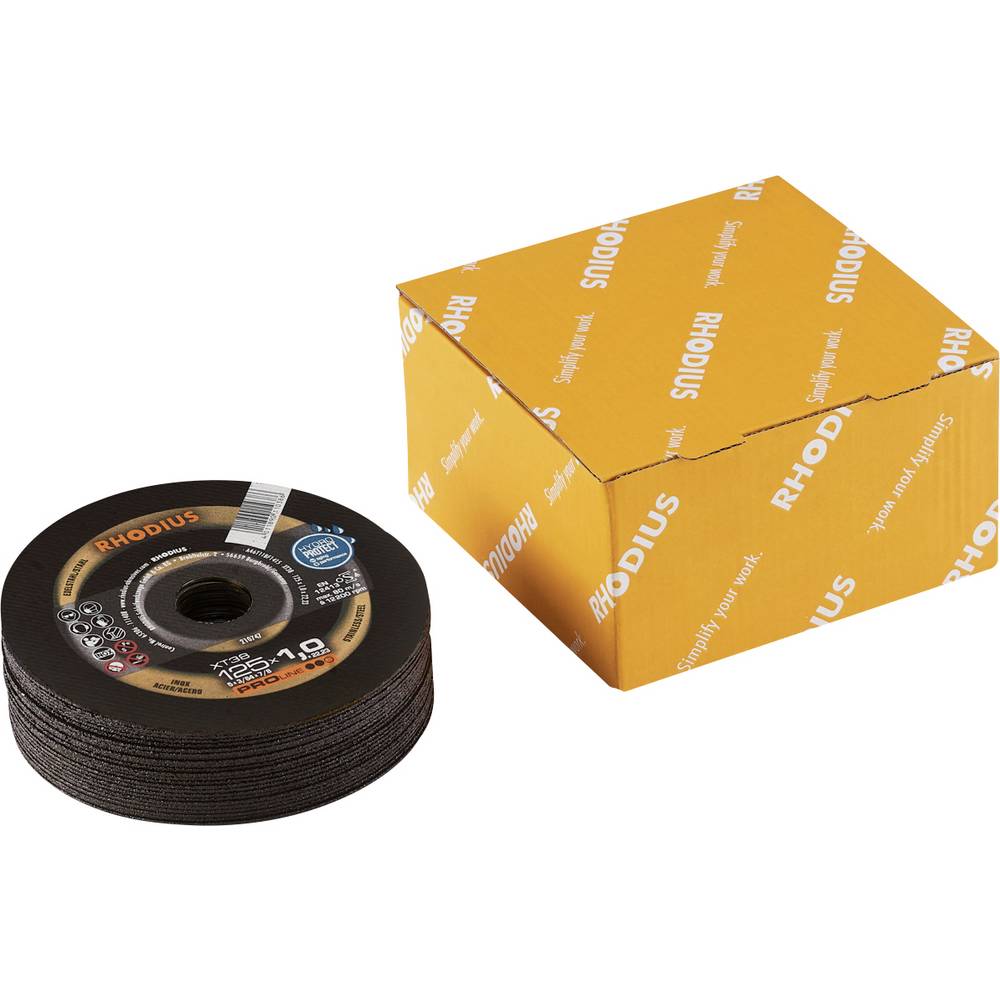 Rhodius 211575 Doorslijpschijfset 125 mm 25 stuk(s) RVS, Staal
