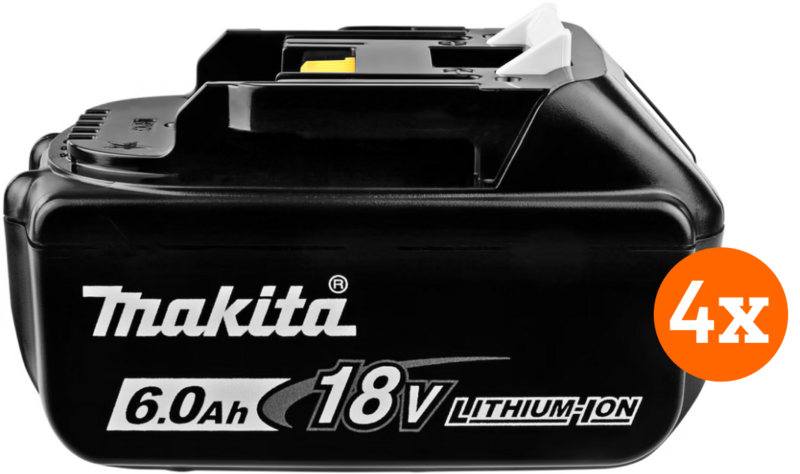 Makita BL1860B LXT 18V 6,0 Ah accu 4-pack