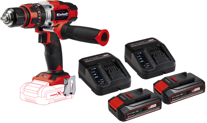 Einhell TE-CD 18/48 Li-i Solo 4,0 Ah Accu (2x) Starterspakket
