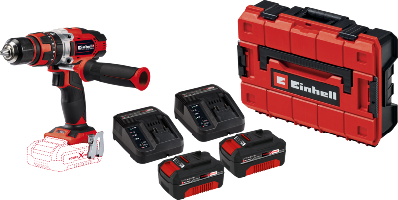 Einhell TE-CD 18/48 Li-i Solo 4,0 Ah Accu (2x) E-Case S-F Starterspakket