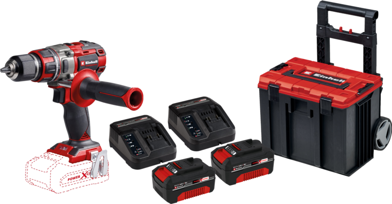 Einhell TP-CD 18/80 Li BL Solo 4,0 Ah Accu (2x) E-Case L Starterspakket