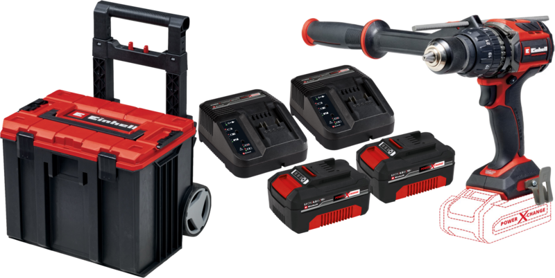 Einhell TP-CD 18/120 Li-i BL Solo 4,0 Ah Accu (2x) E-Case L Starterspakket