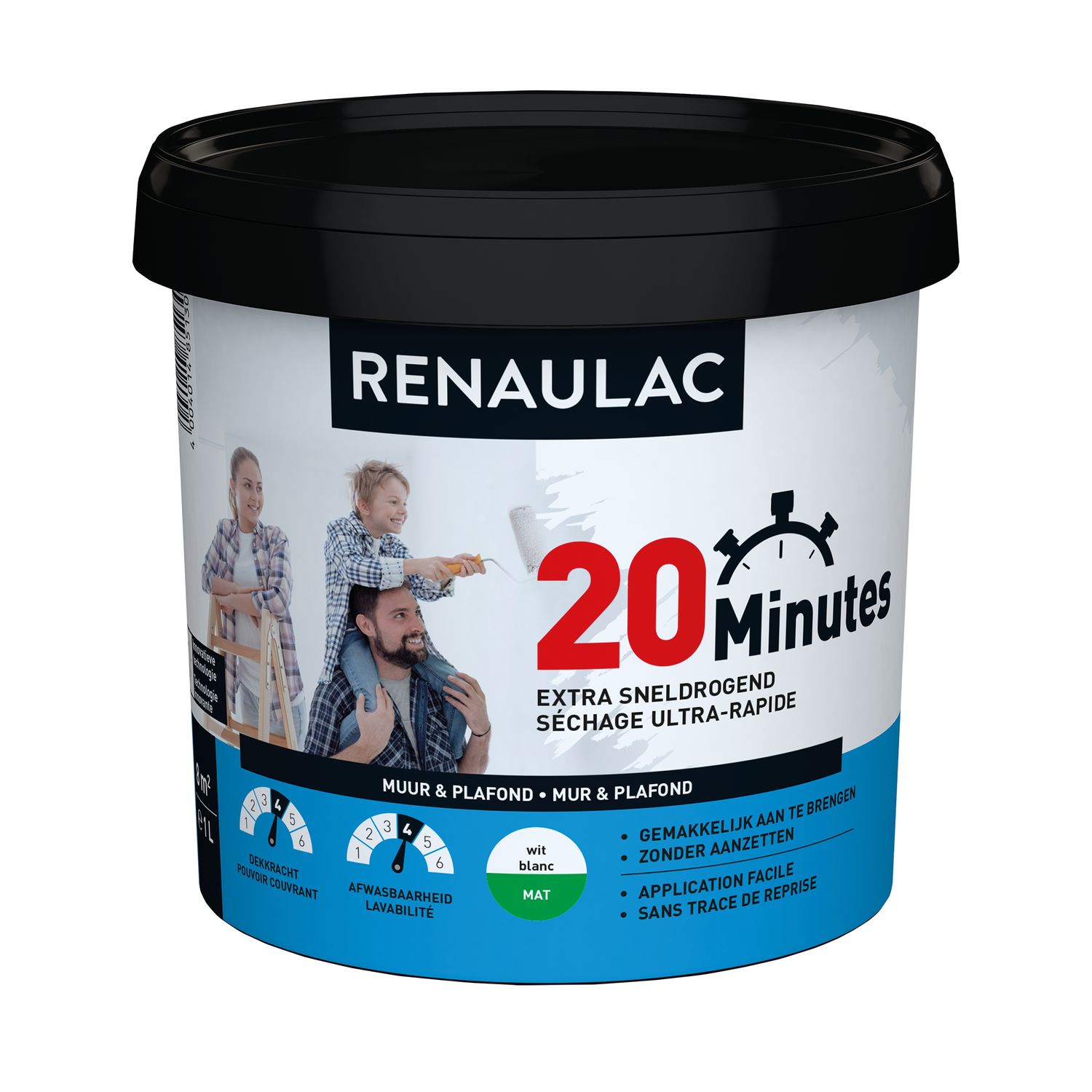RENAULAC Latex 20 Minutes Mat Wit 1l