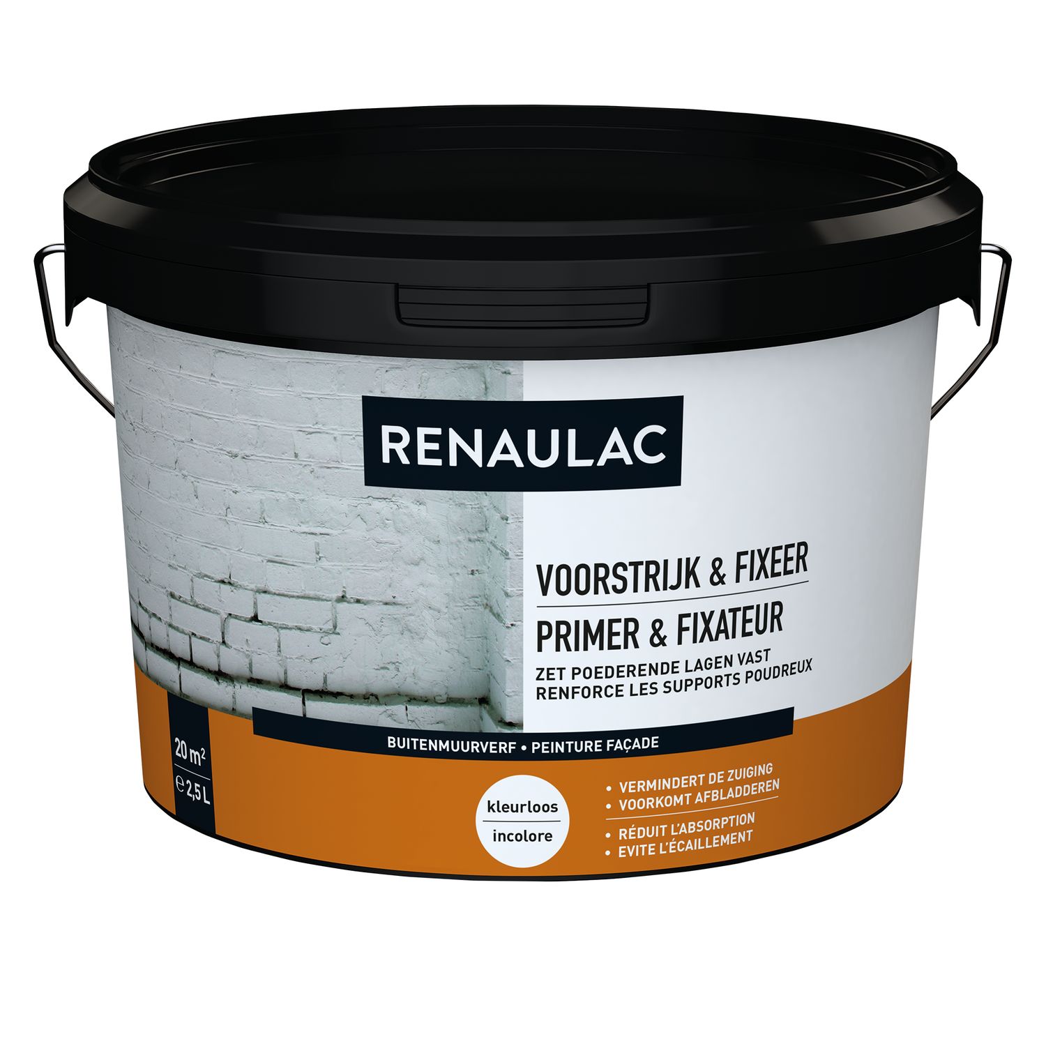 RENAULAC Buitenmuurverf Gevel Voorstrijk & Fixeer Transparant 2,5l