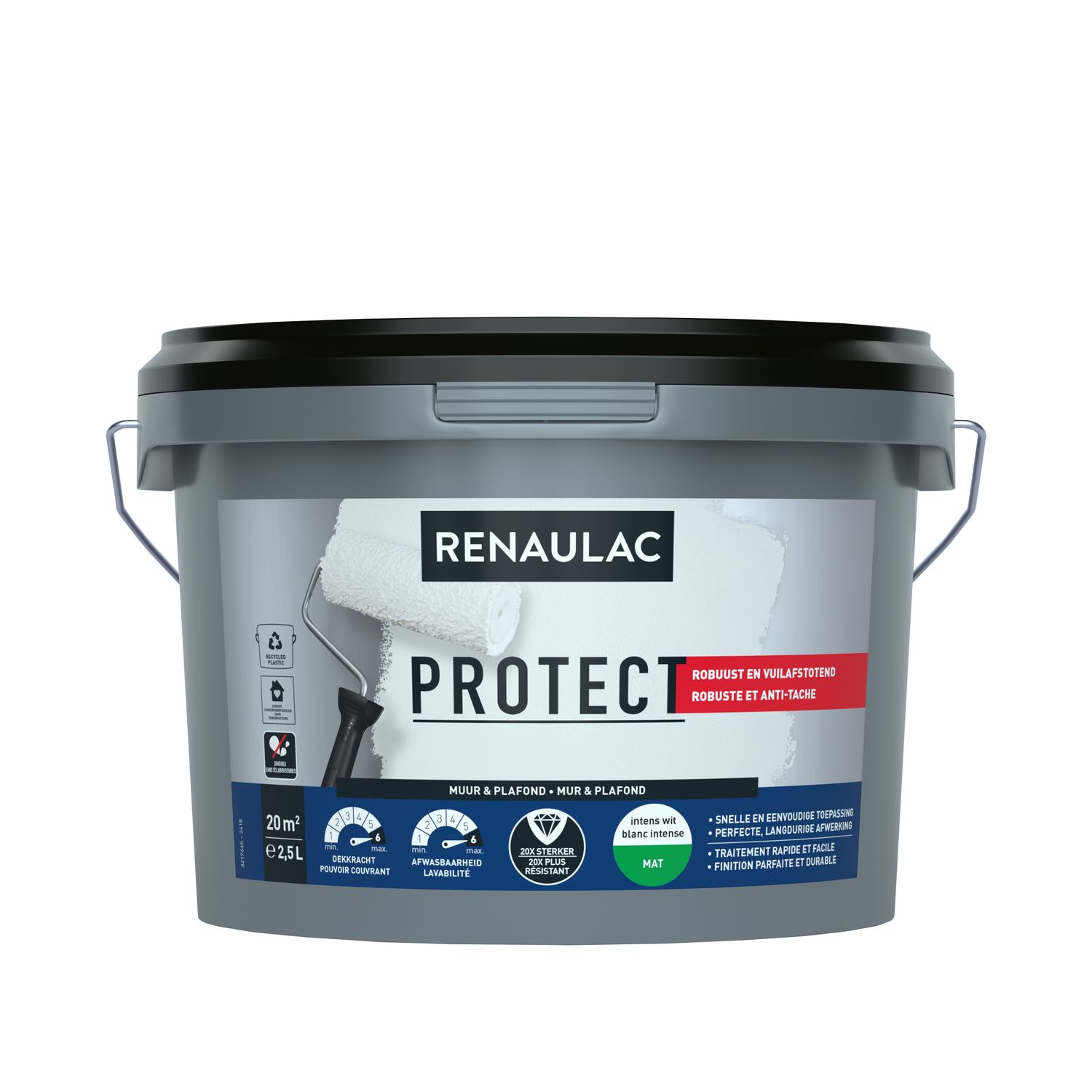 RENAULAC Latex White Protect Mat Wit 2,5l