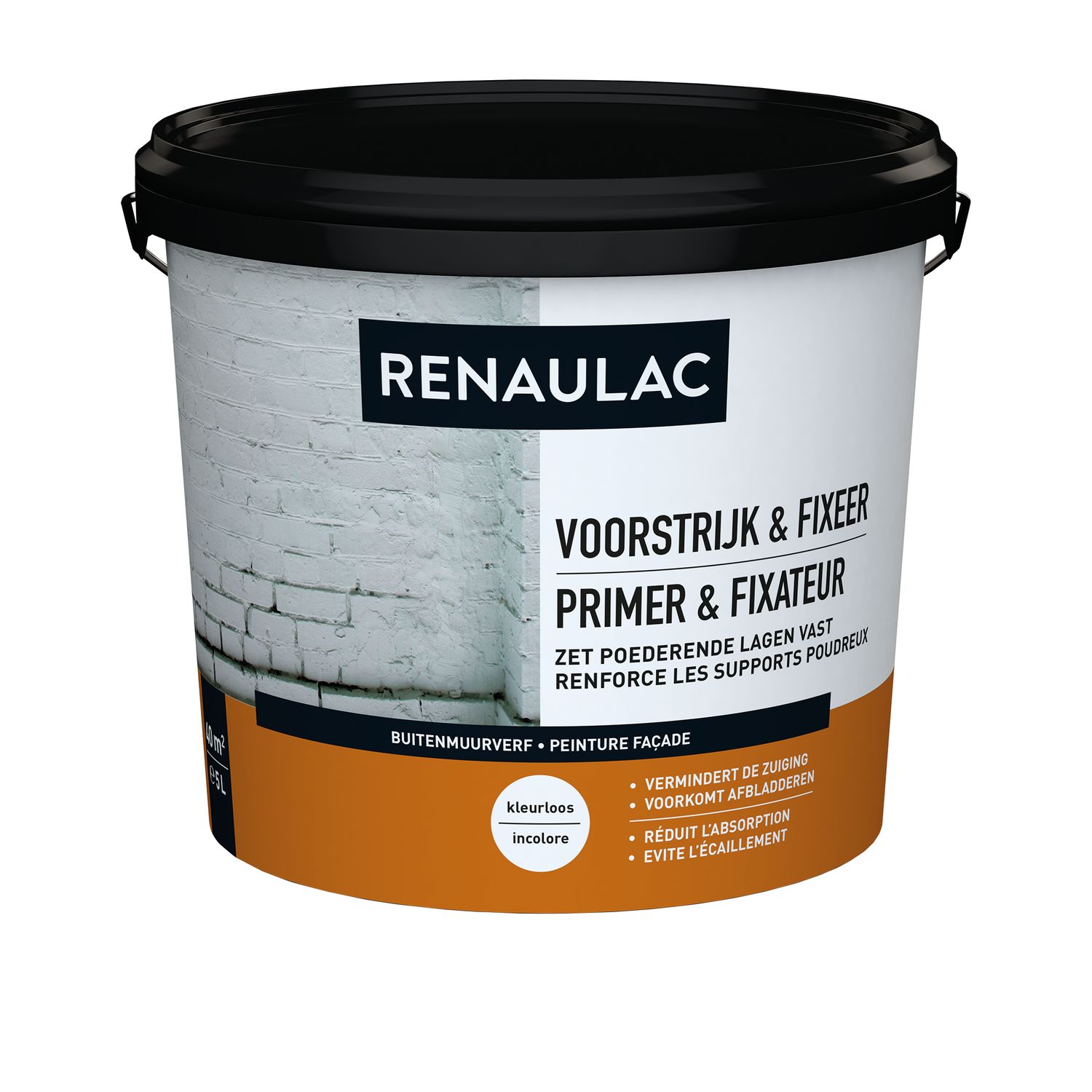 RENAULAC Buitenmuurverf Gevel Voorstrijk & Fixeer Transparant 5l