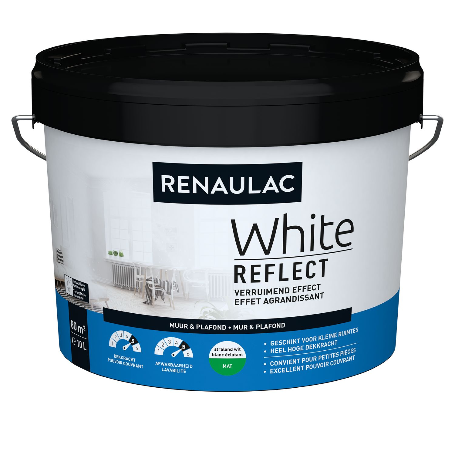 RENAULAC Latex White Reflect Mat Wit 10l