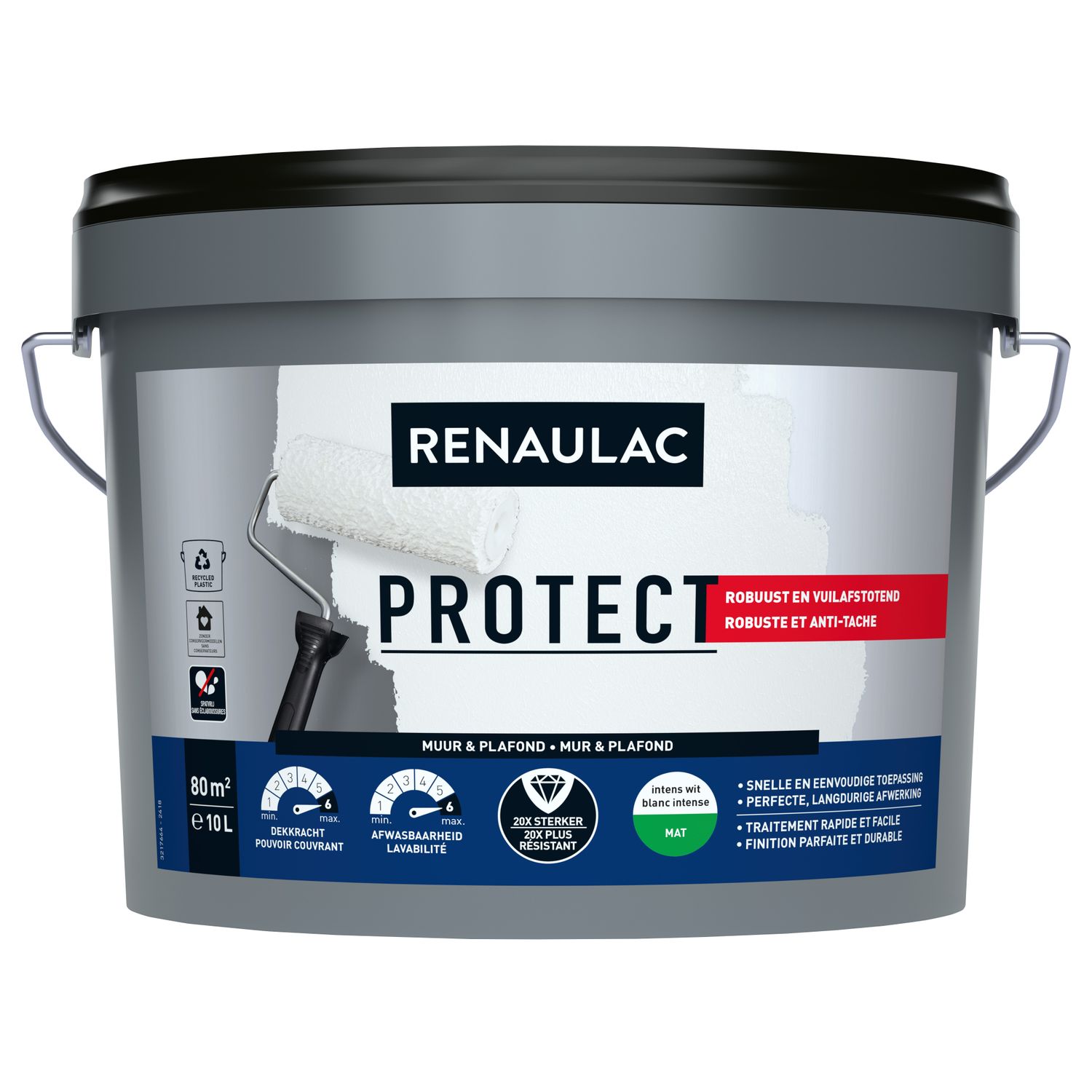 RENAULAC Latex White Protect Mat Wit 10l