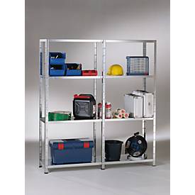 Schulte Regalwelt Legborden zonder grendels, H 1800 x B 2400 x D 350 mm, wit