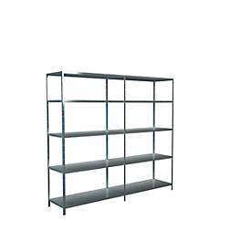 Schulte Regalwelt Legborden zonder bouten, H 2000 x B 2200 x D 500 mm, gegalvaniseerd