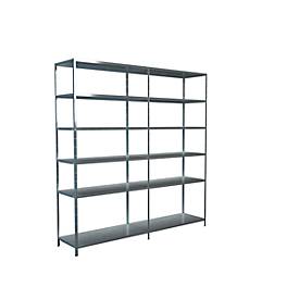 Schulte Regalwelt Legborden zonder bouten, H 2300 x B 2200 x D 500 mm, gegalvaniseerd