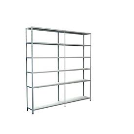 Schulte Regalwelt Legborden zonder grendels, H 2300 x B 2200 x D 350 mm, wit