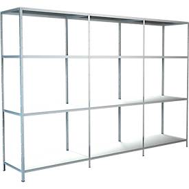 Schulte Regalwelt Legborden zonder grendels, H 1800 x B 2600 x D 500 mm, wit