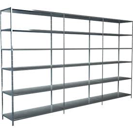 Schulte Regalwelt Legborden zonder bouten, H 2300 x B 2600 x D 350 mm, gegalvaniseerd