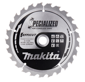 Makita Afkortzaagblad Hout Efficut 190x20x1,85 25T