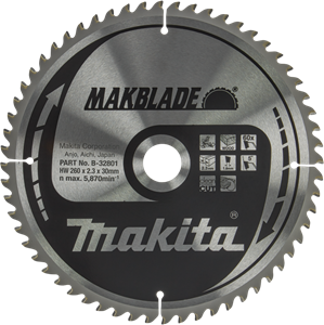 Makita Afkortzaagblad Hout Makblade 260x30x2,3 60T