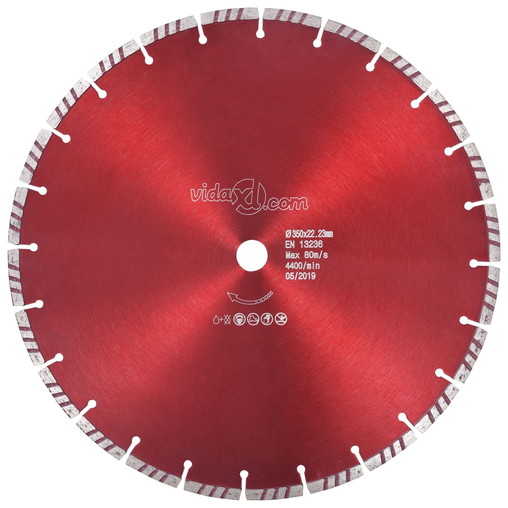 VidaXL Diamantzaagblad met turbo 350 mm staal