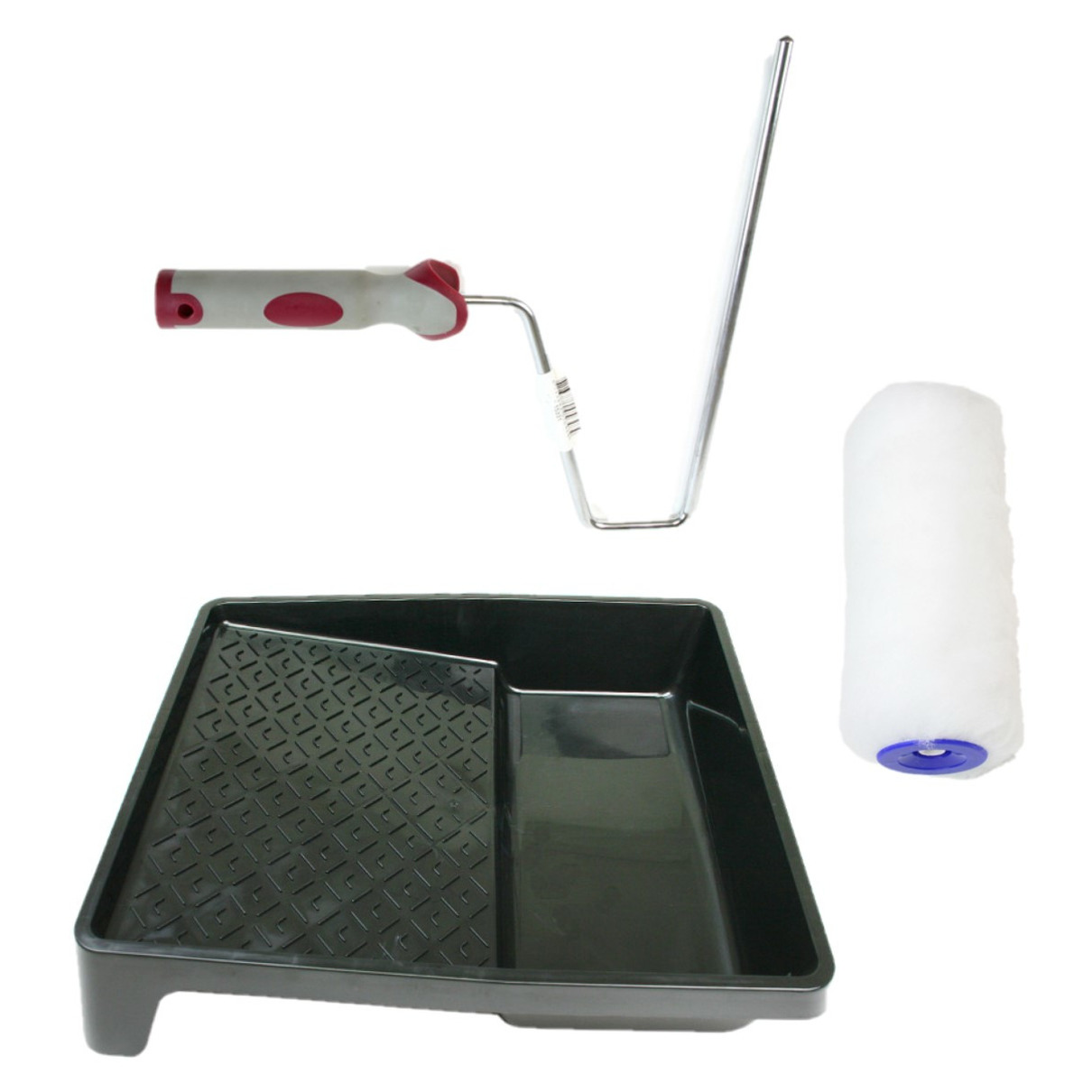Veba Verfroller anti spat lakroller profi schilderset met softgrip beugel en verfbak 18 cm -