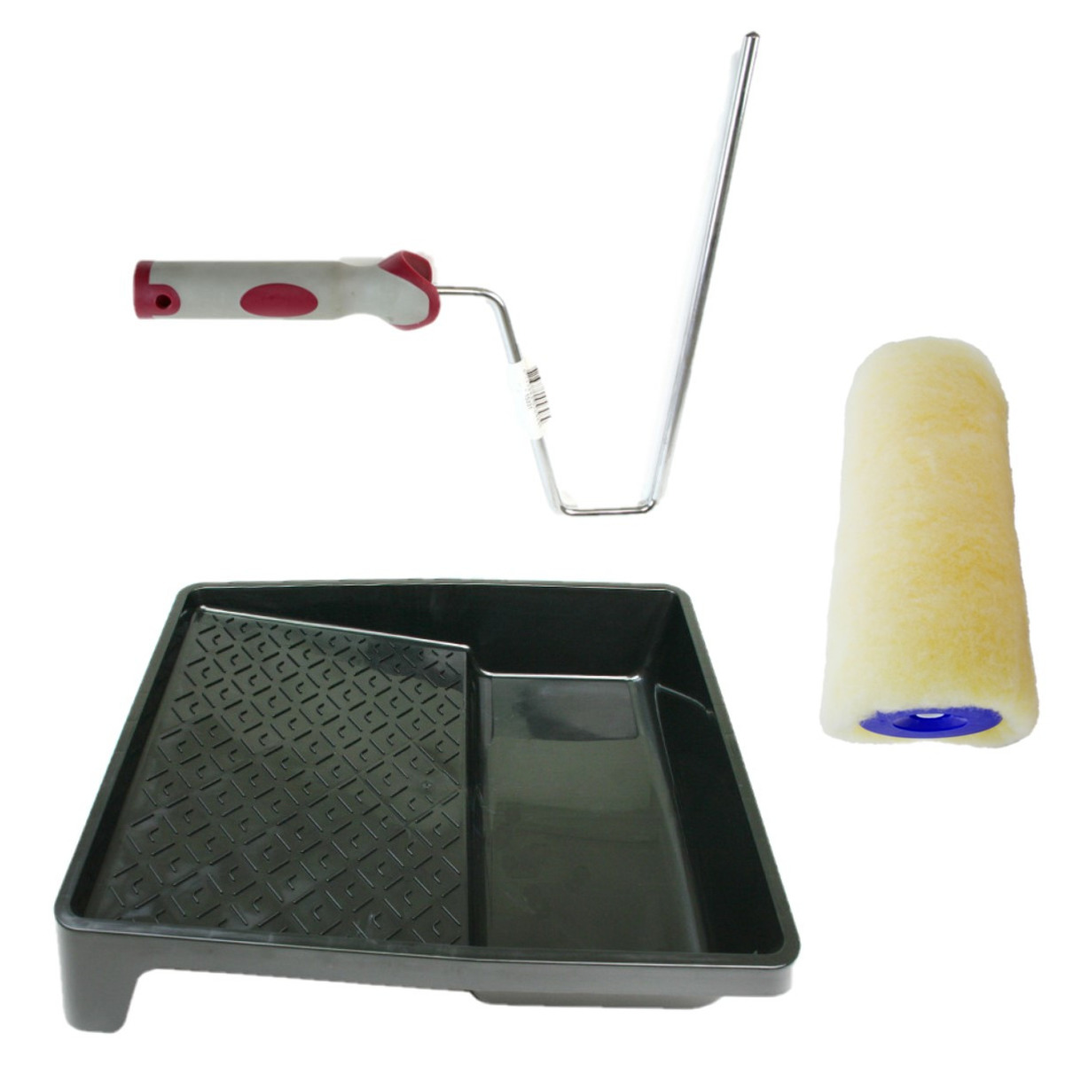 Veba Verfroller anti spat lakroller profi schilderset met softgrip beugel en verfbak 18 cm -