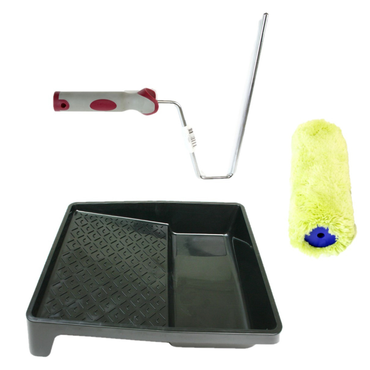 Veba Verfroller anti spat lakroller profi schilderset met softgrip beugel en verfbak 18 cm -