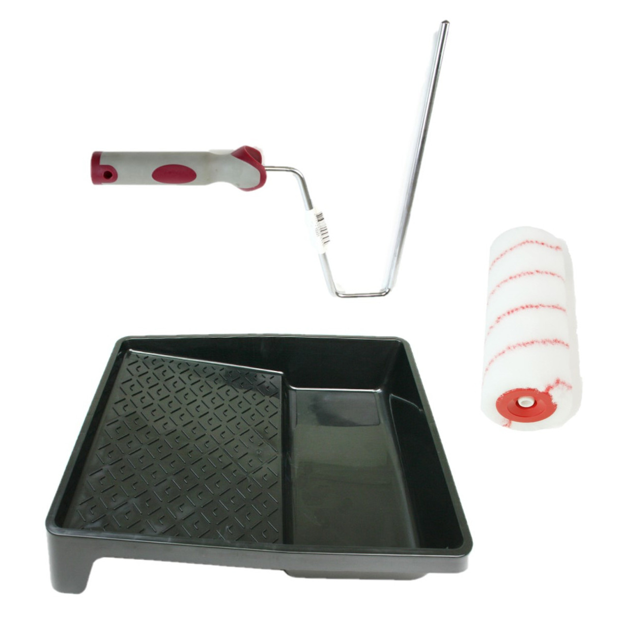 Veba Verfroller anti spat lakroller profi schilderset met softgrip beugel en verfbak 18 cm -