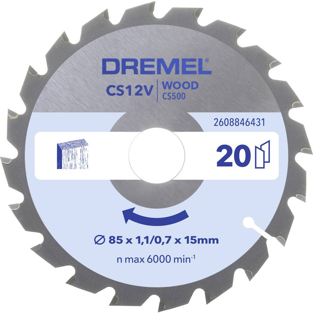 Dremel Holz Kreissägeblatt 85mm CS500 2608846431 Cirkelzaagblad 1 stuk(s)