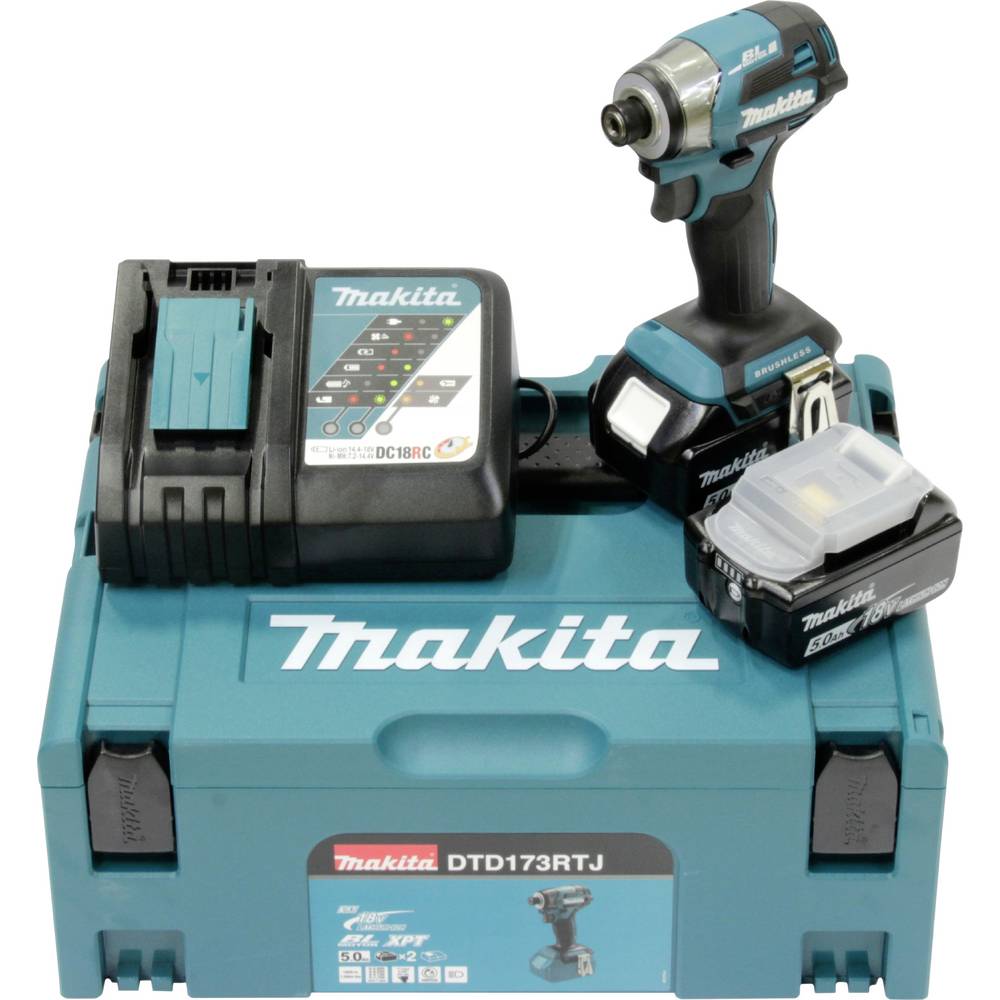 Makita DTD173RTJ DTD173RTJ Accu-slagmoersleutel 180 Nm 18 V Aantal meegeleverde accus: 2 5.0 Ah Li-ion