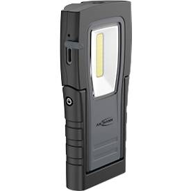 Ansmann WL400R Slim LED-werklamp, 400 lumen, IP65, schokbestendig, Li-Po accu, magnetische voet, riemclip, zwart