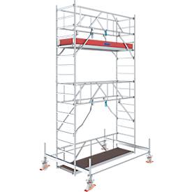 Aluminium rolsteiger Stabilo serie 100, 200 kg/m, TV-gekeurd, geremde wielen, B 750 x D 2500 x H 5500 mm