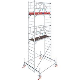 Aluminium rolsteiger Stabilo serie 100, 200 kg/m, TV-gekeurd, geremde wielen, B 750 x D 2000 x H 6500 mm