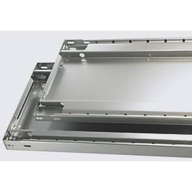 Schulte Lagertechnik MULTIplus 250 rekkensysteem zonder grendels, lengte grendel, 2500x1000x400 mm, 6 legborden, lichtgrijs