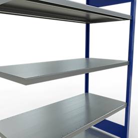 Schulte Lagertechnik MULTIplus 250 rekkensysteem zonder scharnieren, aanschroefbaar, lengte bout, 2000x1300x600 mm, 5 legborden, gegalvaniseerd