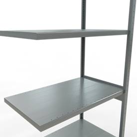 Schulte Lagertechnik MULTIplus 250 boutloos rekkensysteem, boutloze aanbouwstelling, lengte bout, 3000x1000x600 mm, 7 legborden, verzinkt