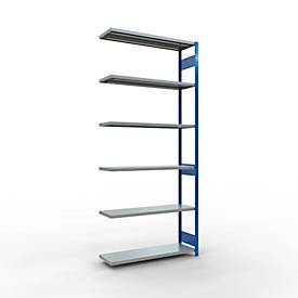 Schulte Lagertechnik MULTIplus 250 boutloos rekkensysteem, boutloze aanbouwstelling, lengte bout, 3000x1300x400 mm, 7 legborden, lichtgrijs